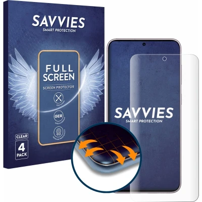Afbeelding van Savvies (4 Stuks) Full Screen Scherm Beschermfolie voor Samsung Galaxy S23 Cover Protector 3D Curved [Edge to Edge, Ultra Clear, Scratch Proof]