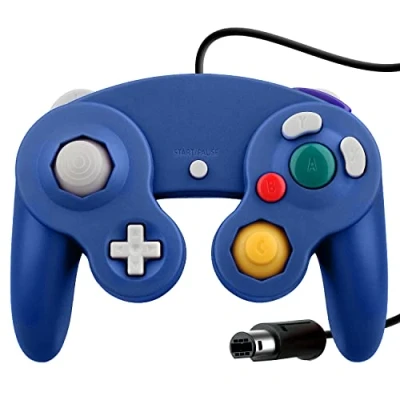 Afbeelding van OSTENT Bedrade Shock Game Controller voor Nintendo GameCube NGC Wii Video Kleur Blauw