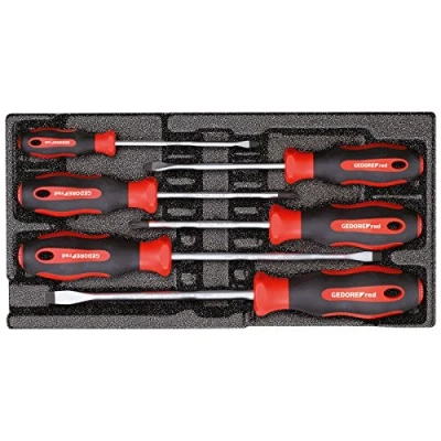 Afbeelding van Gedore red Schroevendraaierset kruiskop (PH) + sleuf 6 delig in module