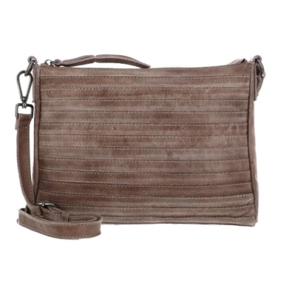 Afbeelding van FREDsBRUDER Leren Schoudertas Layer Crossbag Dirty Stone Bruine