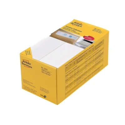 Afbeelding van Avery Zweckform frankeeretiketten ft 163 x 43 mm, doos van 1000 stuks etiket
