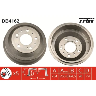 Afbeelding van Trw Remtrommel DB4162