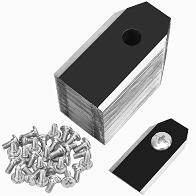 Afbeelding van Titanium messenbladenset, 30 stuks universele reservemessen voor robotmaaier + schroeven alle Husqvarna Automower Gardena robotmaaiers, maairobot, messenset (3 g 0,75 mm), in zwart