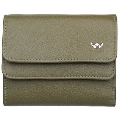Afbeelding van Golden Head Portemonnee Madrid RFID Protect Billfold Coin Wallet With Front Flap Snap Closure Olive Olijfgroen