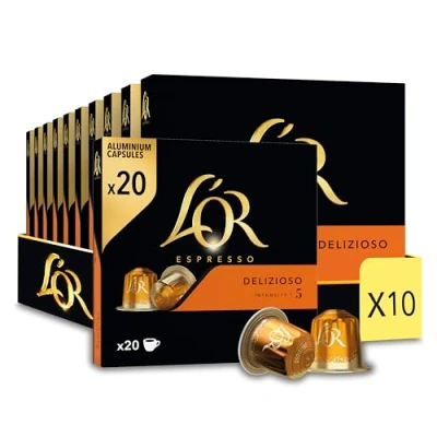 Afbeelding van L&#039;Or Espresso Café 200 Delizioso Intensiteit 5 capsules compatibel met Nespresso®* (10 x 20 stuks)
