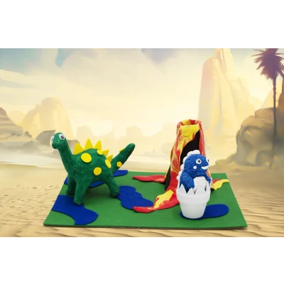 Afbeelding van knutselpakket Dino DIY Knutselbox Kinderbox