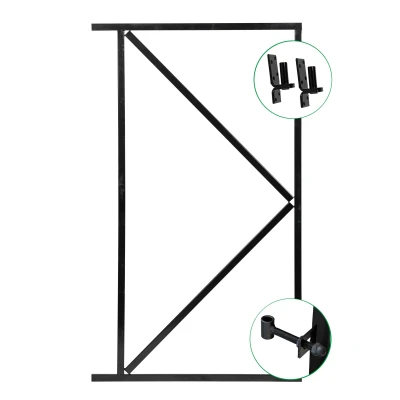 Afbeelding van Stalen Deurframe Gegalvaniseerd en Zwart Gespoten H155 x B100 cm Incl. Luxe Inbouwslotset