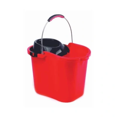 Afbeelding van Maya Professional Tools 09085 emmer met uitwringer en handvat, metaal, 16 L