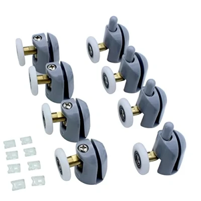 Afbeelding van KEABATH 8 stuks douchedeurrollen, doucheglas rollen douche enkele wiel loper katrollen, 25 mm wielen voor douchewand, doucheruimte, douchescherm onderdelen vervanging
