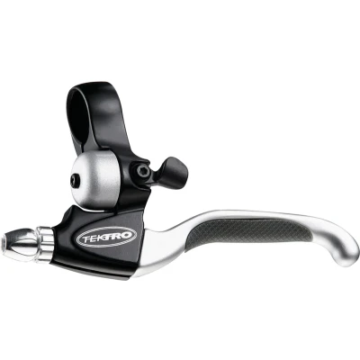 Afbeelding van Tektro CL535F RT V brake remgreep met bel. Links, zwart satin (werkplaatsverpakking)