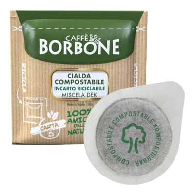 Afbeelding van CAFFÈ BORBONE MISCELA VERDE / DEK CAFEÏNEVRIJ Box 50 PADS ESE44 7.2g