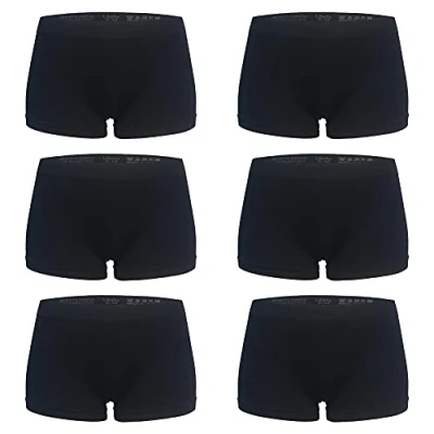 Afbeelding van Libella Damesslip in lage taille (verpakking van 6) naadloze onderbroek microvezel 3908, 6* Zwart, L XL
