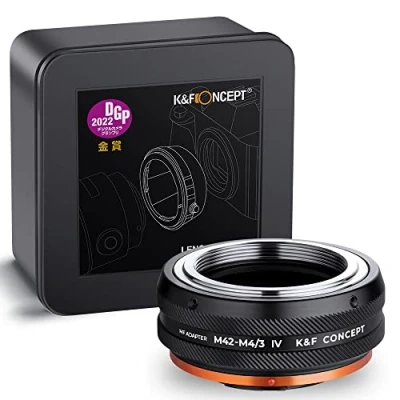 Afbeelding van K&amp;F Concept lens mount Adapter M42 M4/3 IV handmatige focus compatibel met en Micro Four Thirds (M4/3) camerabehuizing.