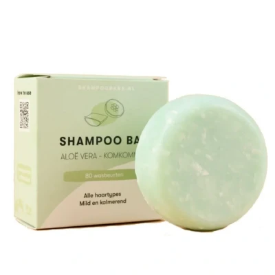 Afbeelding van Shampoo bar 100% Vegan, plastic en palmolievrij Aloë Vera &amp; Komkommer