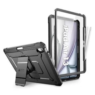 Afbeelding van Supcase hoes met screen protector geschikt voor iPad Air 6 13 inch 2024 Zwart
