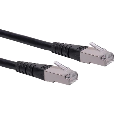 Afbeelding van ROLINE patchkabel Cat.6 (Klasse E) S/FTP (PiMF), zwart, 0,3 m