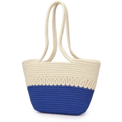 Afbeelding van Ibenzoa® Stijlvolle Gevlochten Strandtas voor Dames met Handvat en Schouderband