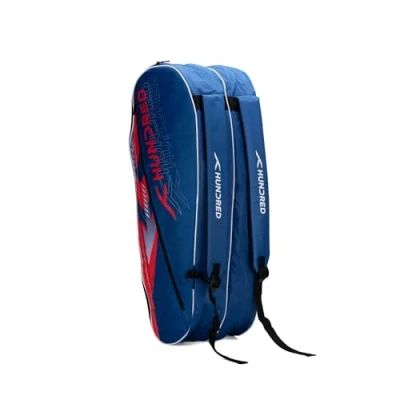 Afbeelding van Hundred Strike Badminton and Tennis Racquet Kit Bag (Slate Blue, Size: Large/6in1) Material: Polyester Multiple Compartment with Side Pouch Easy Carry Handle Padded Back Straps