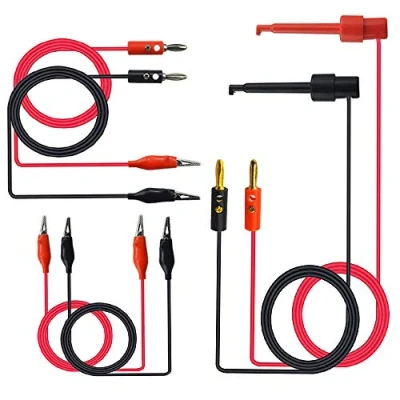 Afbeelding van Senven Bananenstekker testkabels, 3 sets, 4 mm, testhaakclip, testhaaklijn, testkabel met krokodillenklem, universele multimeter