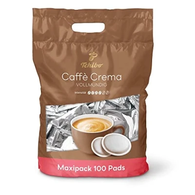 Afbeelding van Tchibo Koffiepads, voorraadverpakking Maxipack, Caffè Crema vol, 100 stuks 1 x pads (koffie, evenwichtig en vol), duurzaam, geschikt voor Senseo machines
