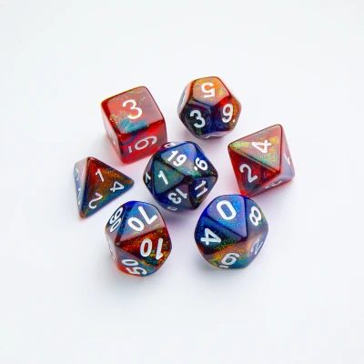 Afbeelding van Gamegenic Galaxy Series RPG Dice Set: Mars (7 stuks)
