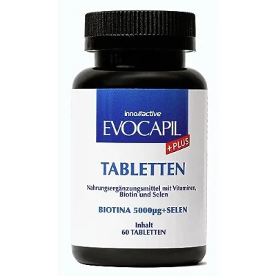 Afbeelding van Evocapil Plus tabletten bij haaruitval en na haartransplantatie met biotine selenium (2)