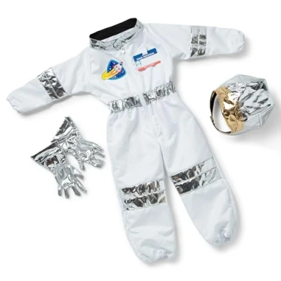 Afbeelding van Melissa &amp; Doug Astronaut Rollenspel Fantasie Kostuum, Halloween Costume, Fantasiespel, Kinderkostuum, 3+, Cadeau voor jongens en meisjes