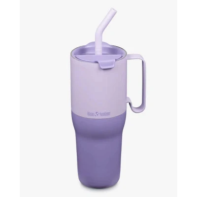 Afbeelding van Klean Kanteen Geisoleerde drinkBeker met Flip rietjes deksel, 1065ml/36oz Orchid Bloom