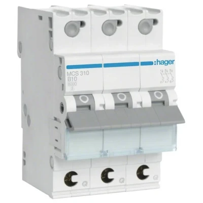 Afbeelding van Hager MCS310 Zekeringautomaat 3 polig 10 A 400 V