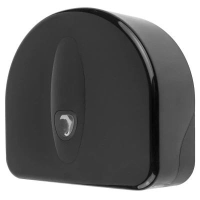 Afbeelding van PlastiQline 2020 kunststof mini jumboroldispenser plus restrol PQB20MiniSRJ zwart