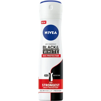 Afbeelding van 6x Nivea Max Protection Spray Black &amp; White 150 ml