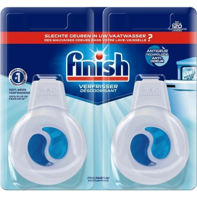 Afbeelding van Finish Vaatwasverfrisser Deodorant Odor Stop Duopack 4 ml
