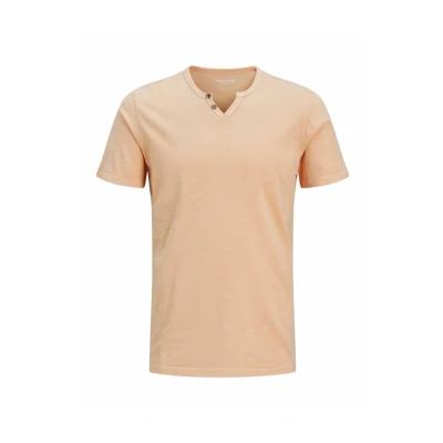 Afbeelding van Jack &amp; Jones Jjesplit NECK SS NOOS Tshirt basic, Heren, Maat: XS, Peach parfait