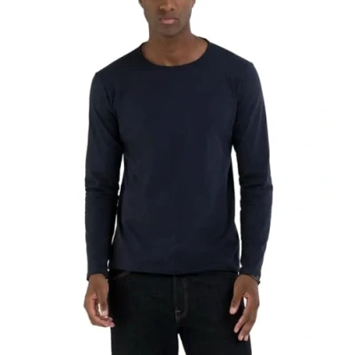 Afbeelding van Replay Basic longsleeve voor heren, regular fit met ronde hals, 067 Night Blue, S