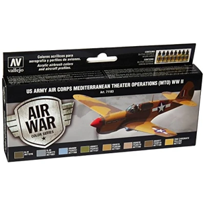 Afbeelding van Vallejo val 71183 Model Air US Army Corps Mediterranean Theater Operations (MTO) WWII Set 8 x 17 ml