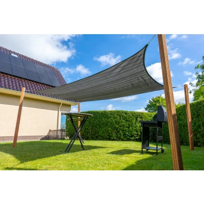 Afbeelding van Schaduwdoek Rechthoek 3x5m 320gr/m2 Antraciet Per Stuk