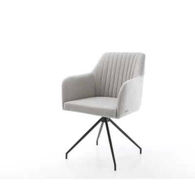 Afbeelding van Draaistoel Greg Flex kruisframe conisch zwart stripes lichtgrijs 180 draaibaar