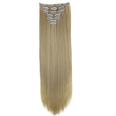Afbeelding van CAISHA XXL 60cm 8 Delige Set Clip In Extensions Haarextensies Haarstukje Glad Blond CES25