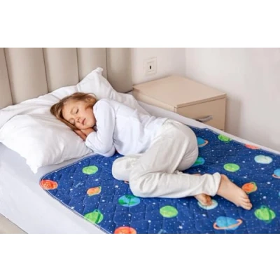 Afbeelding van Potty Training Bed Pad, matrasbeschermer voor 100% nachtelijke waterdichte beschermingGalaxyLevensredder matras tijdens toilettrainingGemakkelijk te wassen en drogenPast op