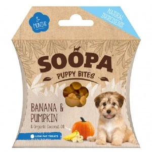 Afbeelding van Soopa gezonde bites hondensnacks banaan &amp; pompoen puppy vegan vegetarisch