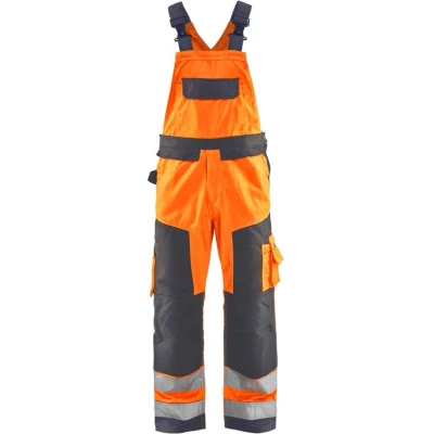 Afbeelding van Blaklader Bretelbroek High Vis 2660 1811 Oranje/Medium Grijs D100