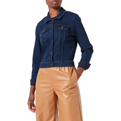 Afbeelding van Noisy May Nmdebra Ls Denim Jacket Noos voor dames, Blauw (Medium Blue Denim), M