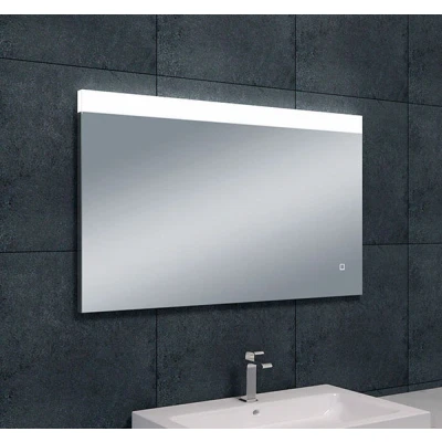 Afbeelding van Wiesbaden Single spiegel rechthoek met LED, dimbaar en spiegelverwarming 100 x 60 cm