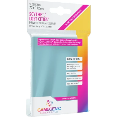 Afbeelding van Gamegenic Prime Board Game Sleeves Magenta 72 x 112 (60 stuks)
