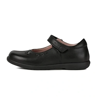 Afbeelding van Geox J Naimara Ballerina&#039;s met enkelbandjes voor kinderen, Maat: 28, Black Leer
