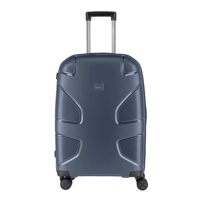 Afbeelding van IMPACKT IP1 koffer met 4 wielen van gerecycled materiaal, duurzame reiskoffer verwisselbare klikwielen, Glacier Blue, 67 cm (Größe M), Casual