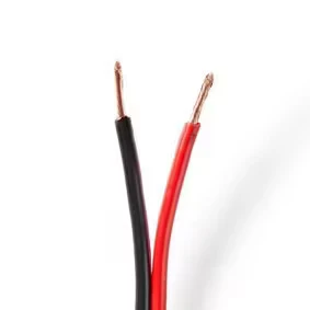 Afbeelding van Luidsprekerkabel op rol 100 meter (2.5 mm², 100% koper, Zwart/rood)
