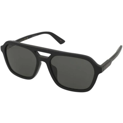 Afbeelding van Gucci Uomo GG1823SA 001 Occhiali da sole Acetato Nero Grigio Pilot