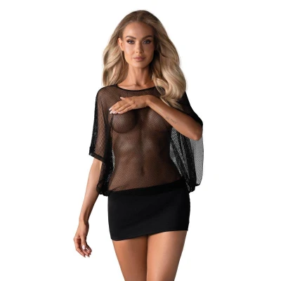 Afbeelding van Obsessive Punker Jurk &amp; String Zwart S/M