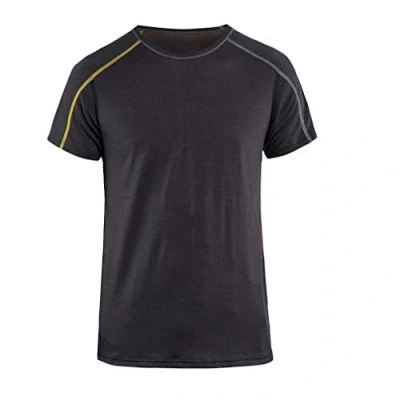 Afbeelding van Onderhemd korte mouw XLIGHT 100% Merino 4798 donkergrijs/geel